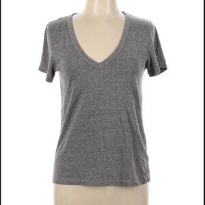 UO Urban Outfitters BDG Womens Solid V-Neck Basic T-Shirt Grey tri blend